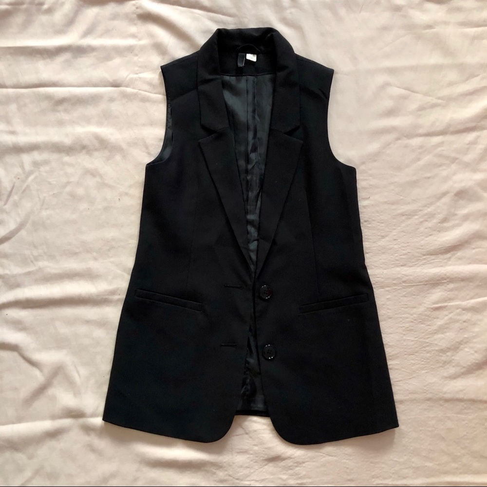 Black H&M Blazer Vest